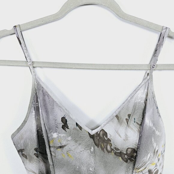 Vtg Y2K Victoria Secret Babydoll Silk Slip Dress M Gray Grassland Coquette Fairy - Picture 10 of 16